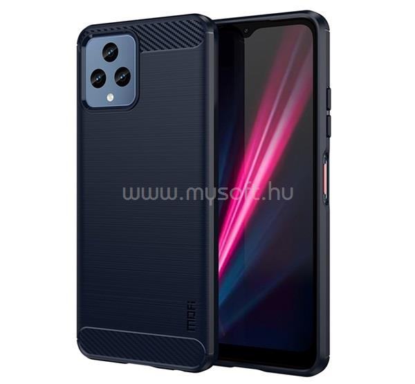 MOFI T Phone 5G (2023) / Phone 5G (2022) MOFI szilikon telefonvédő ütésállóság, karbon minta, SÖTÉTKÉK