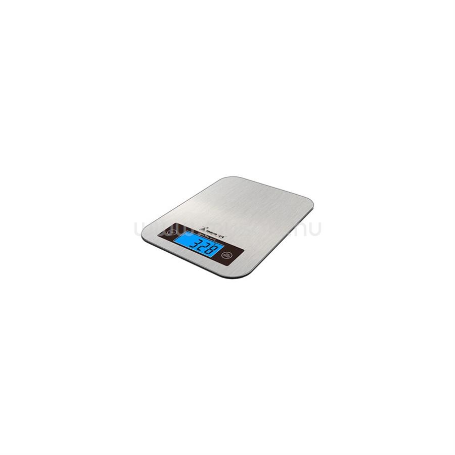 MOMERT 6858 digitális konyhamérleg, rozsdamentes felület, kapacitás: 10 kg, osztás:1g, Precíziós mérésirendszer