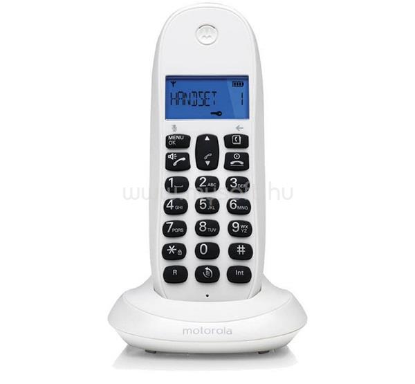 MOTOROLA C1001CB+ telefon készülék vezeték nélküli, DECT, FEHÉR