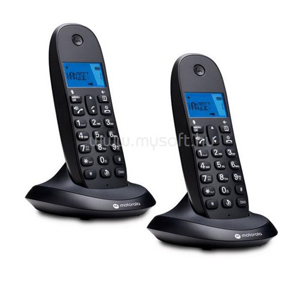MOTOROLA C1002CB+ telefon készülék vezeték nélküli, DECT, FEKETE