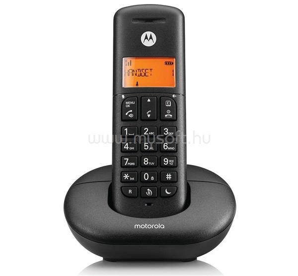 MOTOROLA E201 telefon készülék vezeték nélküli, DECT, FEKETE