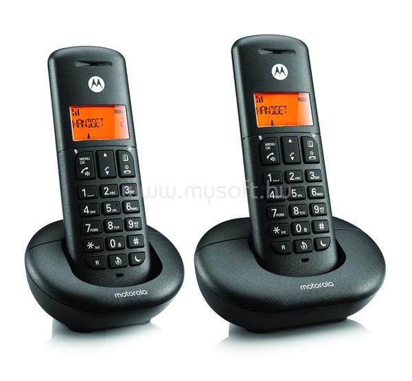 MOTOROLA E202 telefon készülék vezeték nélküli, DECT, FEKETE