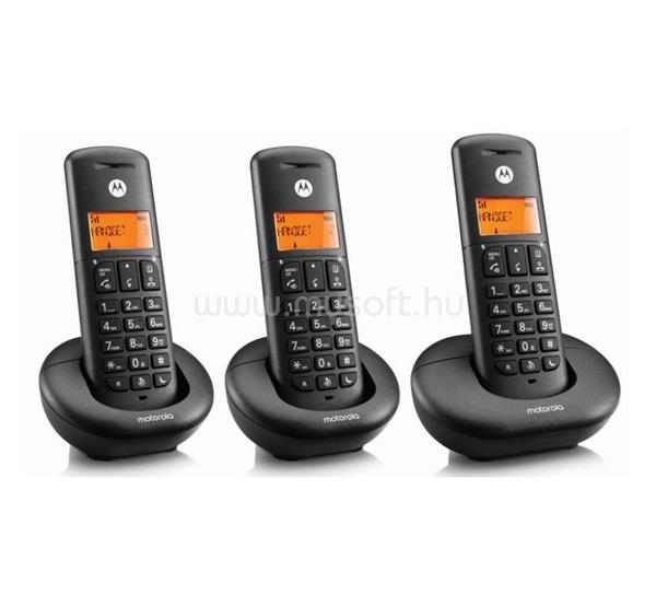 MOTOROLA E203 telefon készülék vezeték nélküli, DECT, FEKETE