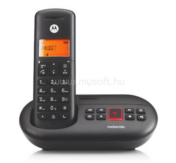 MOTOROLA E211 telefon készülék vezeték nélküli, DECT, FEKETE