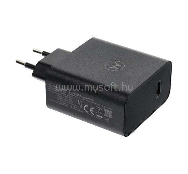 MOTOROLA hálózati töltő Type-C aljzat 125W, PD gyorstöltő, FEKETE