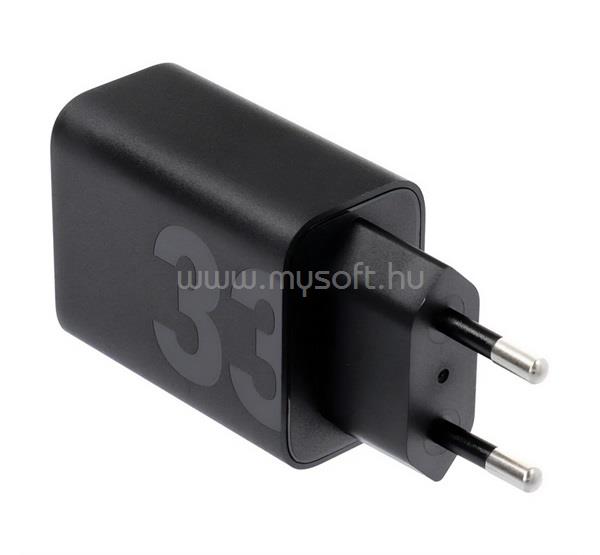 MOTOROLA MC339 hálózati töltő USB aljzat 33W, PD gyorstöltő 4.0, FEKETE