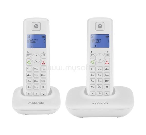 MOTOROLA T402 telefon készülék vezeték nélküli, DECT, FEHÉR