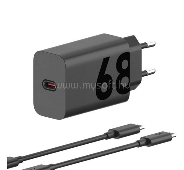 MOTOROLA MOTOROLA TURBOPOWER hálózati töltő Type-C aljzat 68W, OEM, FEKETE