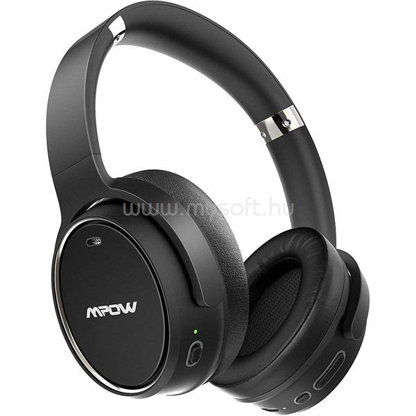 MPOW H19 Hybrid Noise Cancelling Bluetooth zajszűrős fekete fejhallgató
