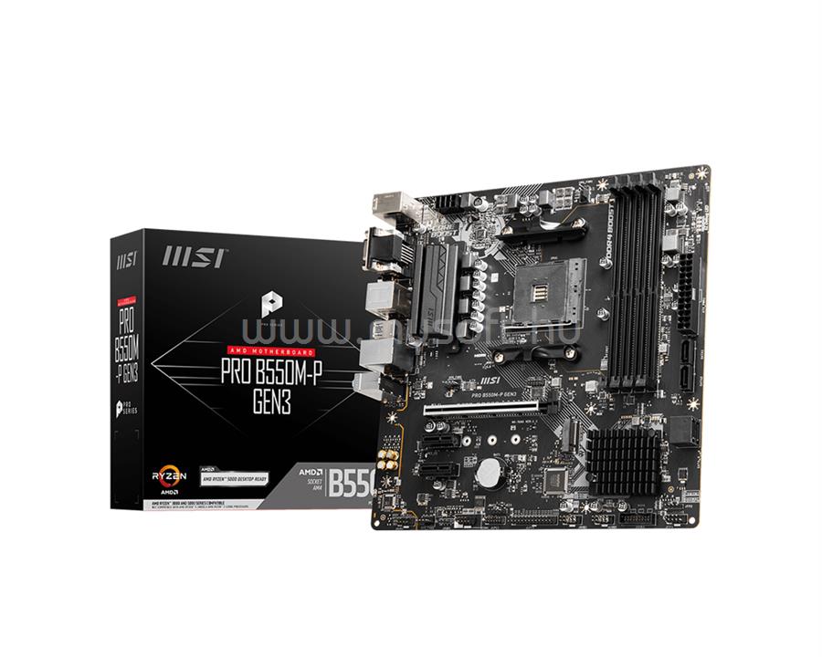 MSI alaplap PRO B550M-P GEN3 (AM4, mATX)