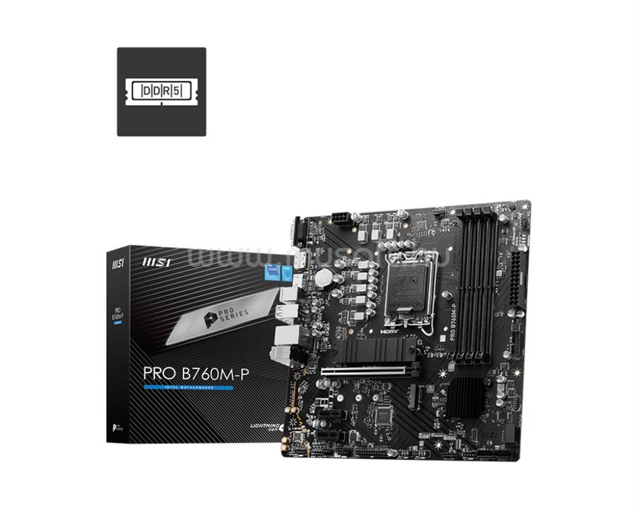 MSI alaplap PRO B760M-P (LGA1700, mATX)