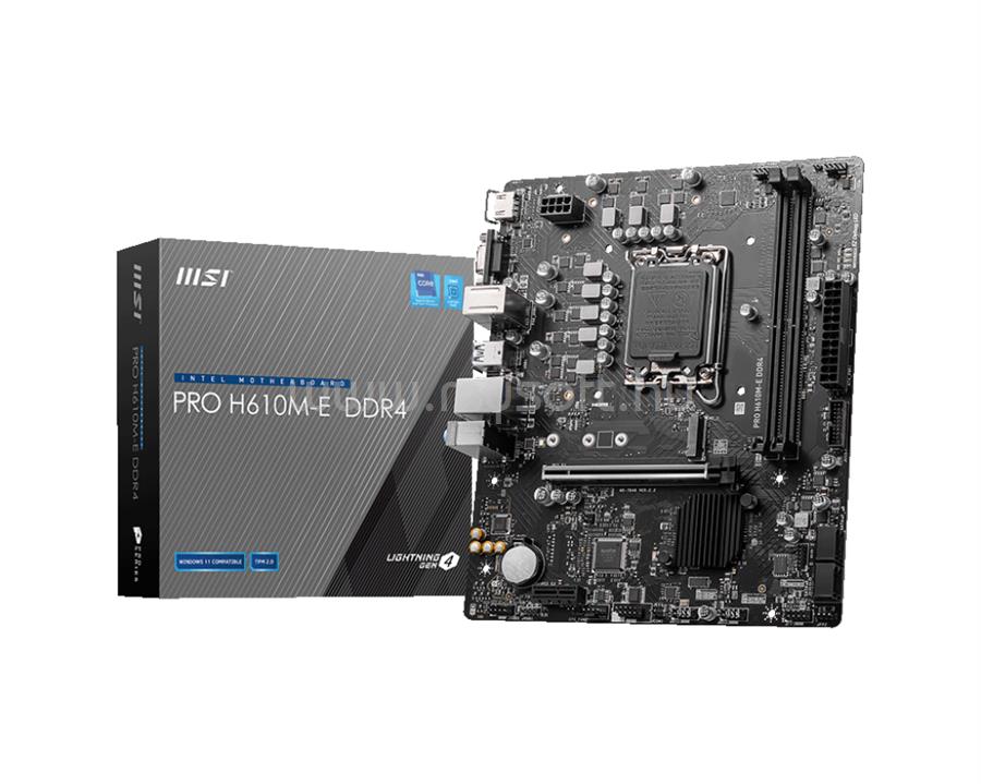 MSI alaplap PRO H610M-E DDR4 (LGA1700, mATX)