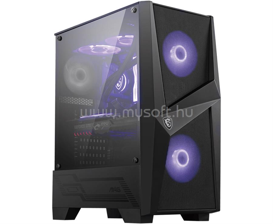 MSI FORGE 100M 2xARGB fekete (táp nélküli) ablakos ATX ház