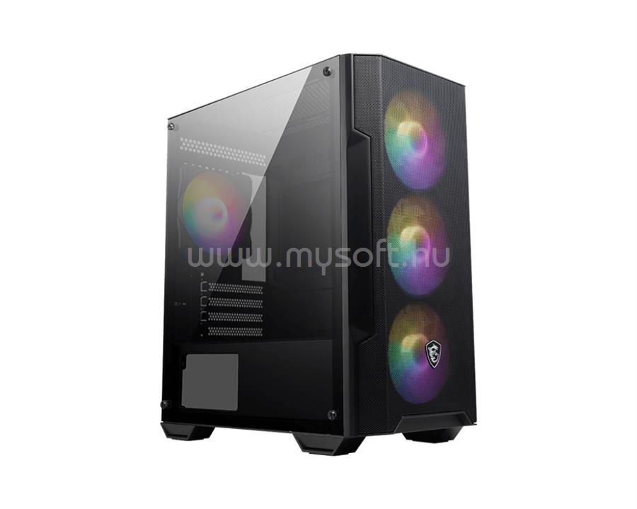 MSI FORGE M100A, fekete (táp nélküli) ablakos mATX ház