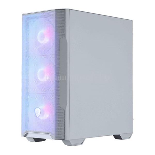 MSI FORGE M100R 4xARGB fehér (táp nélküli) ablakos mATX ház