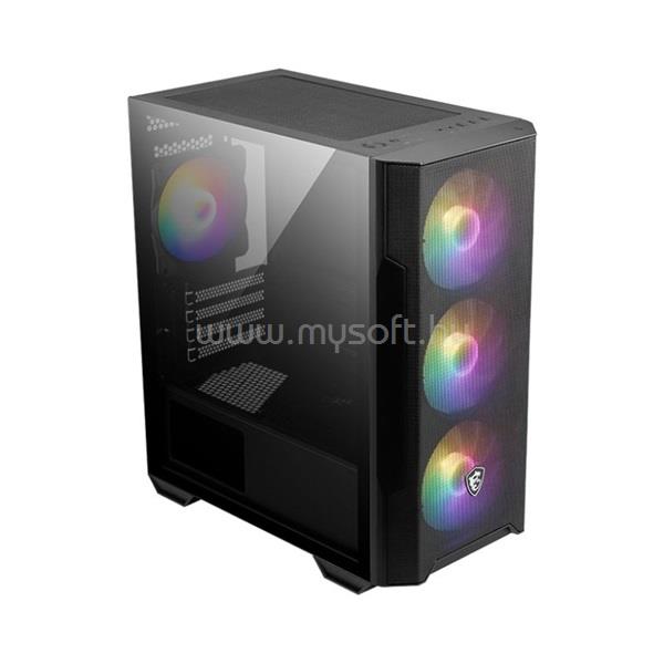 MSI FORGE M100R 4xARGB fekete (táp nélküli) ablakos mATX ház