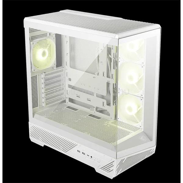 MSI Ház ATX PANO 130R PZ, 4xARGB ventilátor, Tápegység nélkül, üvegfalú, fekete