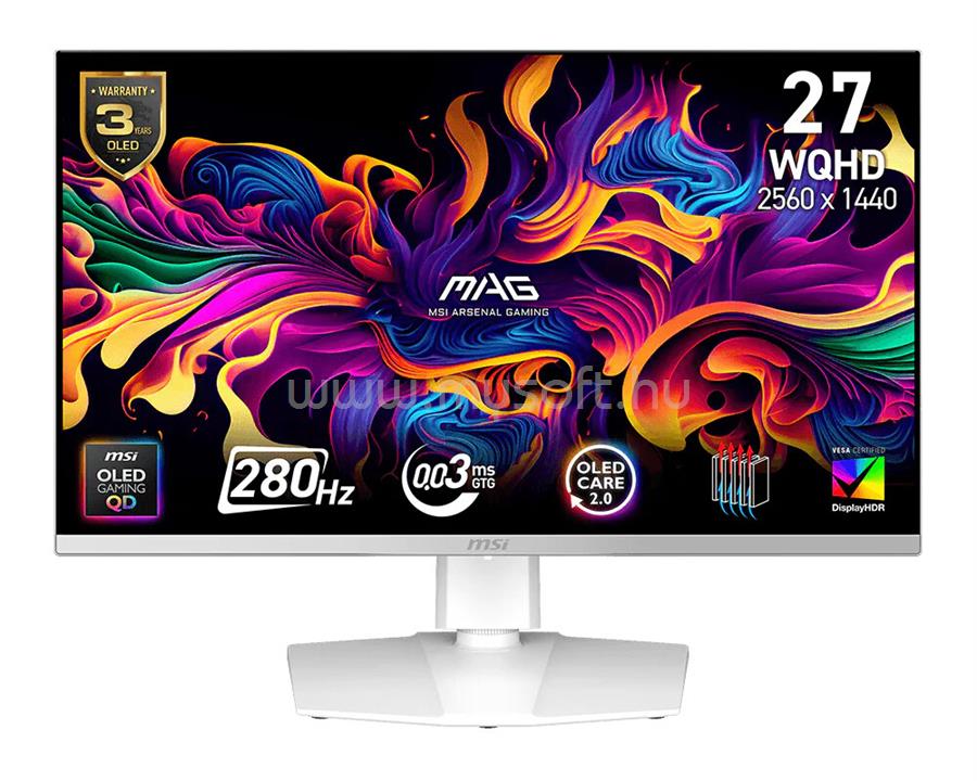 MSI MAG 272QPW X28 Monitor (fehér)