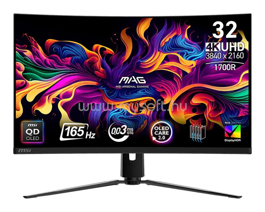 MSI MAG 321CUP QD-OLED ívelt Gaming Monitor