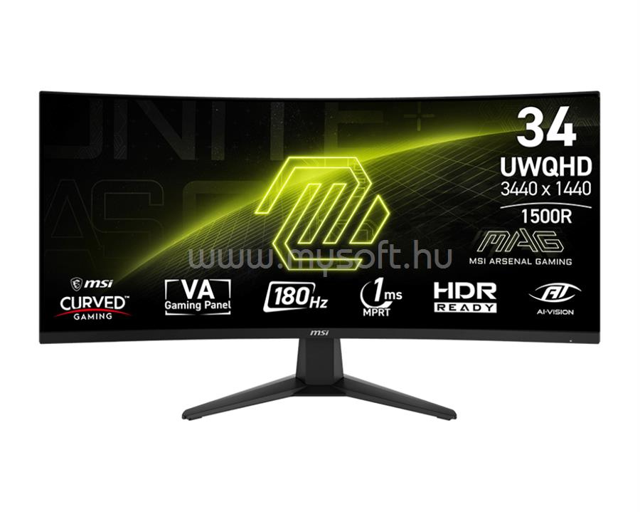 MSI MAG 346CQ ívelt Gaming Monitor