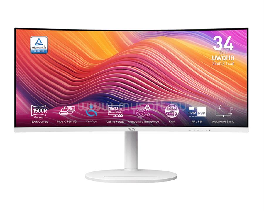 MSI Modern MD342CQPW ívelt Monitor