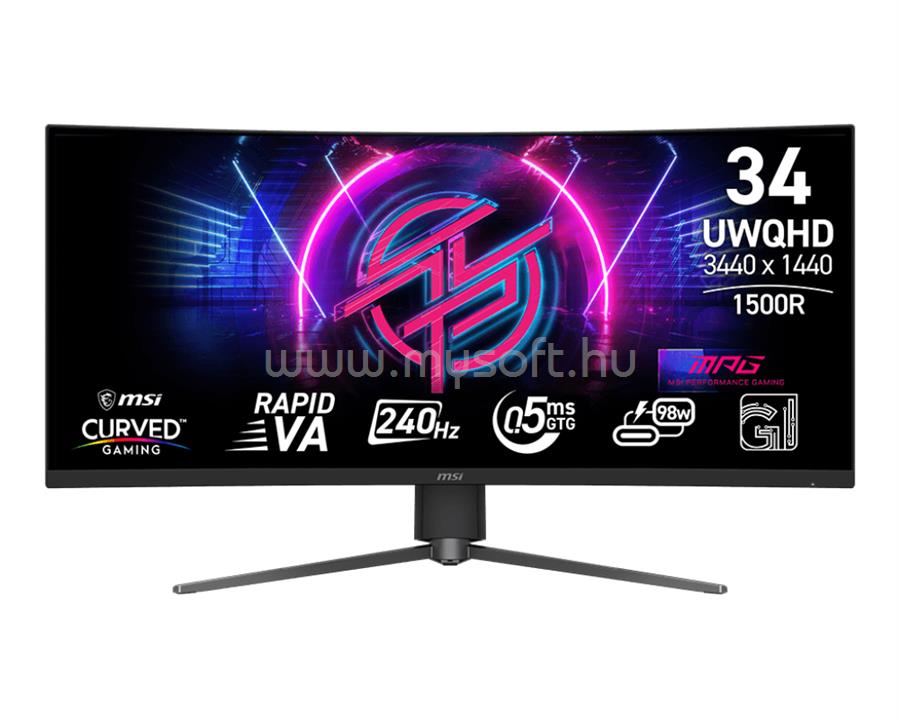 MSI MPG 346CQRF X24 ívelt Gaming Monitor