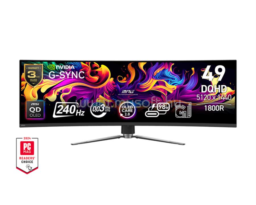 MSI MPG 491CQPX ívelt Gaming Monitor