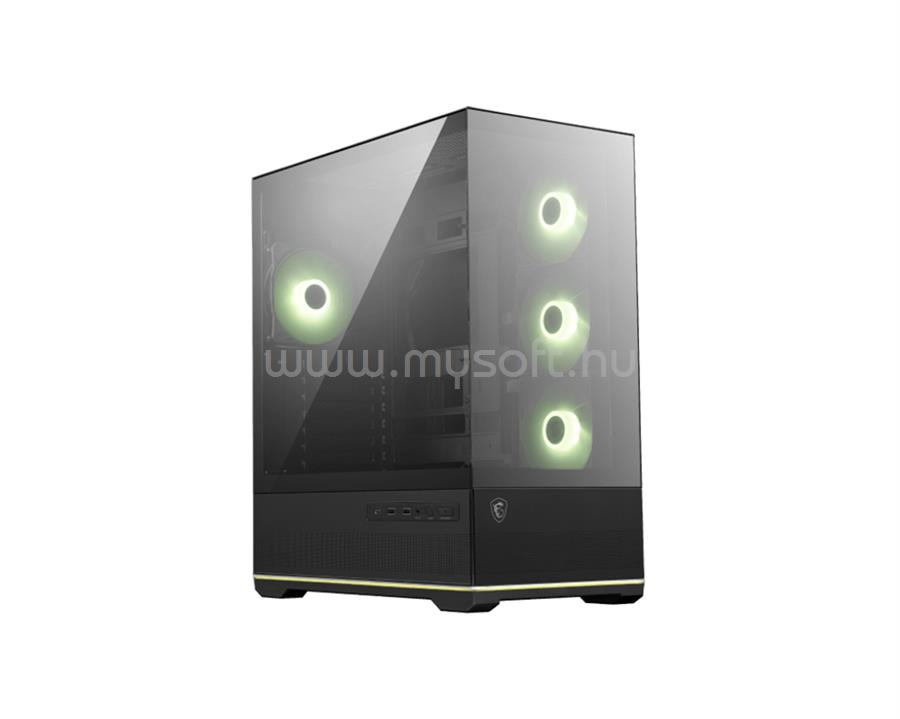 MSI PANO 110R PZ, 4xARGB fekete (táp nélküli) ablakos ATX ház