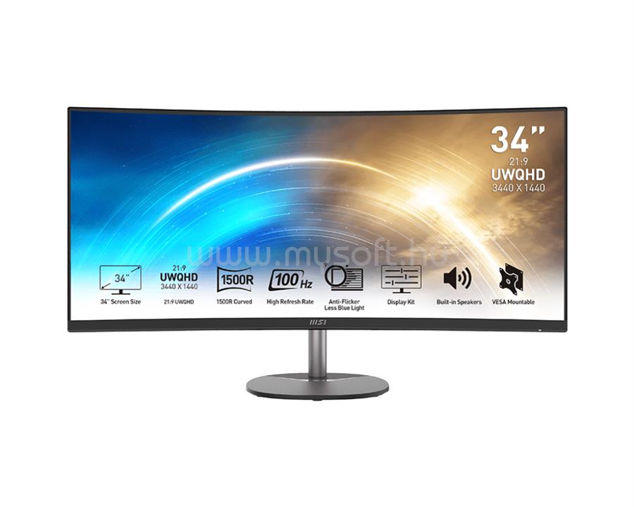 MSI PRO MP341CQ ívelt Monitor