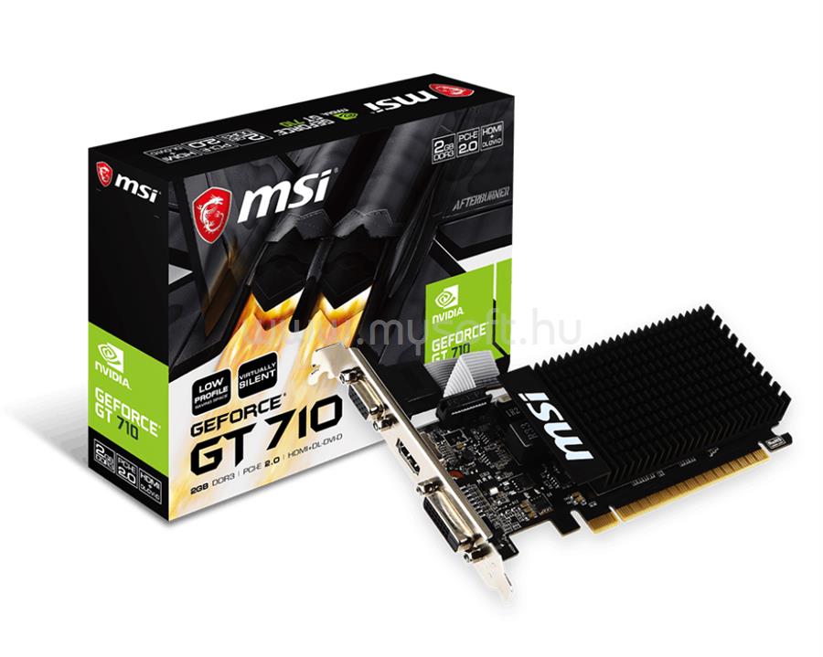 MSI Videokártya  nVIDIA GT 710 2GB DDR3 Passzív