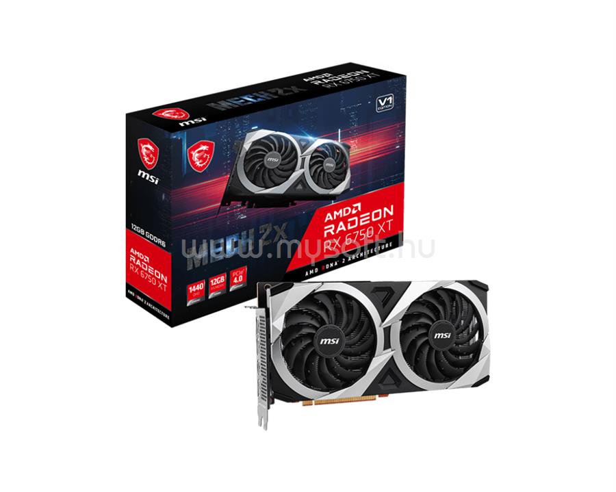 MSI Videokártya AMD Radeon RX 6750 XT MECH 2X 12GB DDR6 V1