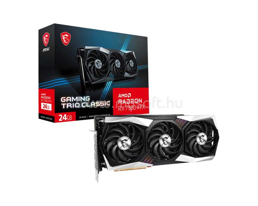 MSI Videokártya AMD Radeon RX 7900 XTX GAMING TRIO CLASSIC 24GB GDDR6