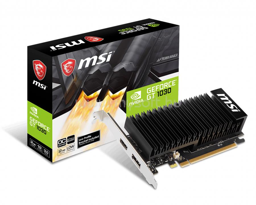 MSI Videokártya nVidia GeForce GT 1030 2GHD4 LP 2GB DDR4 OC