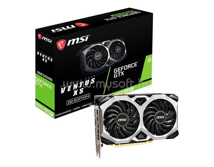 MSI Videokártya nVidia GeForce GTX 1660 SUPER VENTUS XS OC 6GB GDDR6