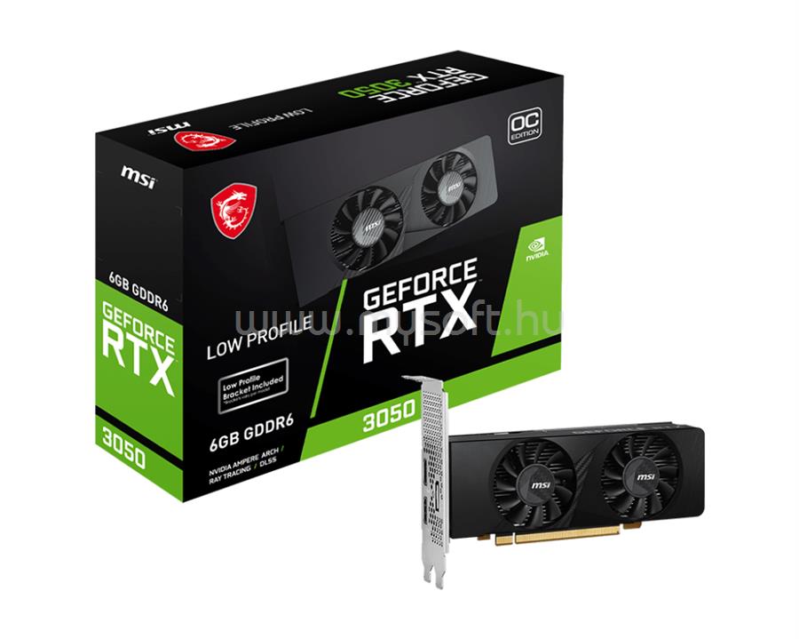 MSI Videokártya nVidia GeForce RTX 3050 LP 6GB GDDR6 OC