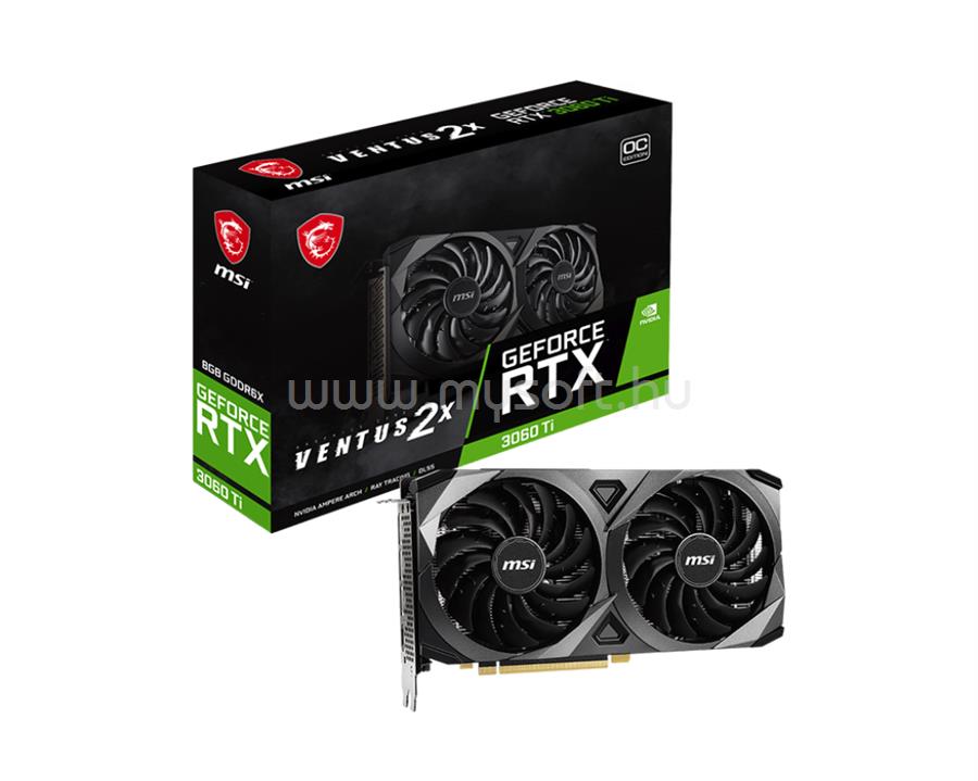 MSI Videokártya nVidia GeForce RTX 3060 Ti VENTUS 2X 8GD6X 8GB GDDR6X OC