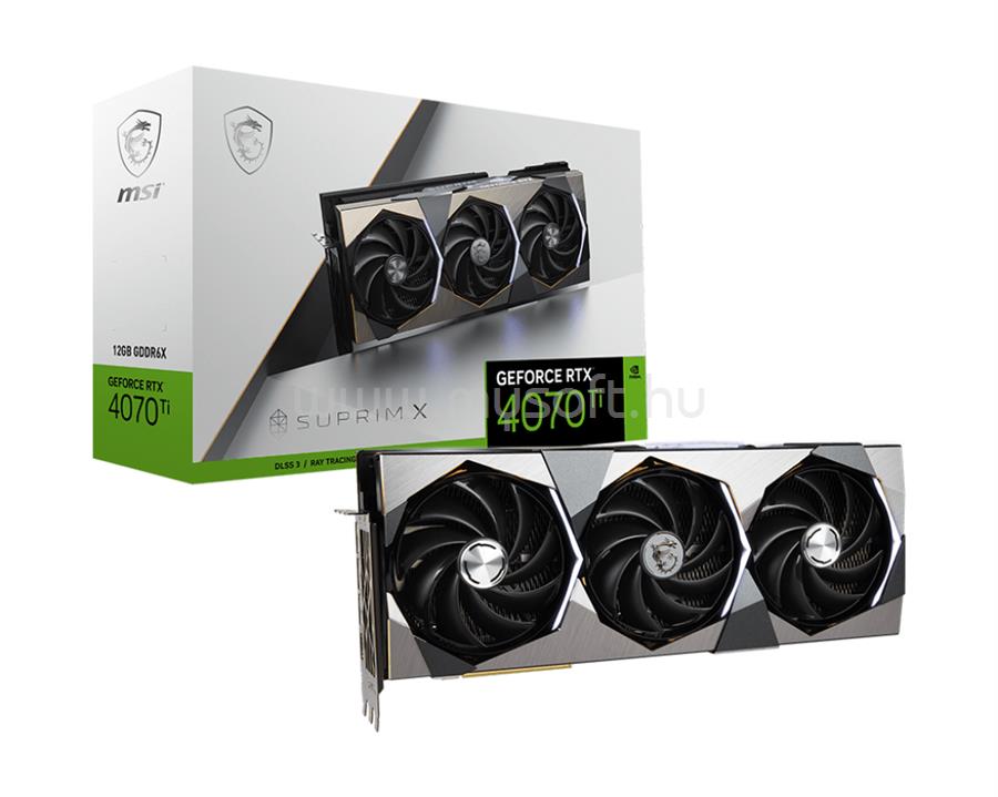 MSI Videokártya nVidia GeForce RTX 4070 Ti SUPRIM X 12GB GDDR6X