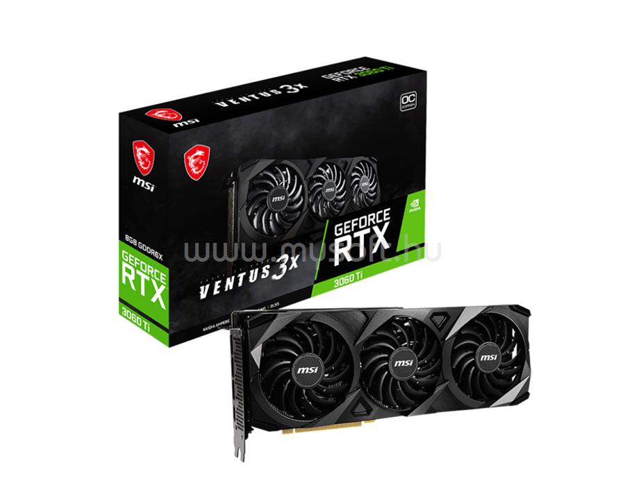 MSI Videokártya nVidia RTX 3060 TI VENTUS 3X 8GB DDR6X OC