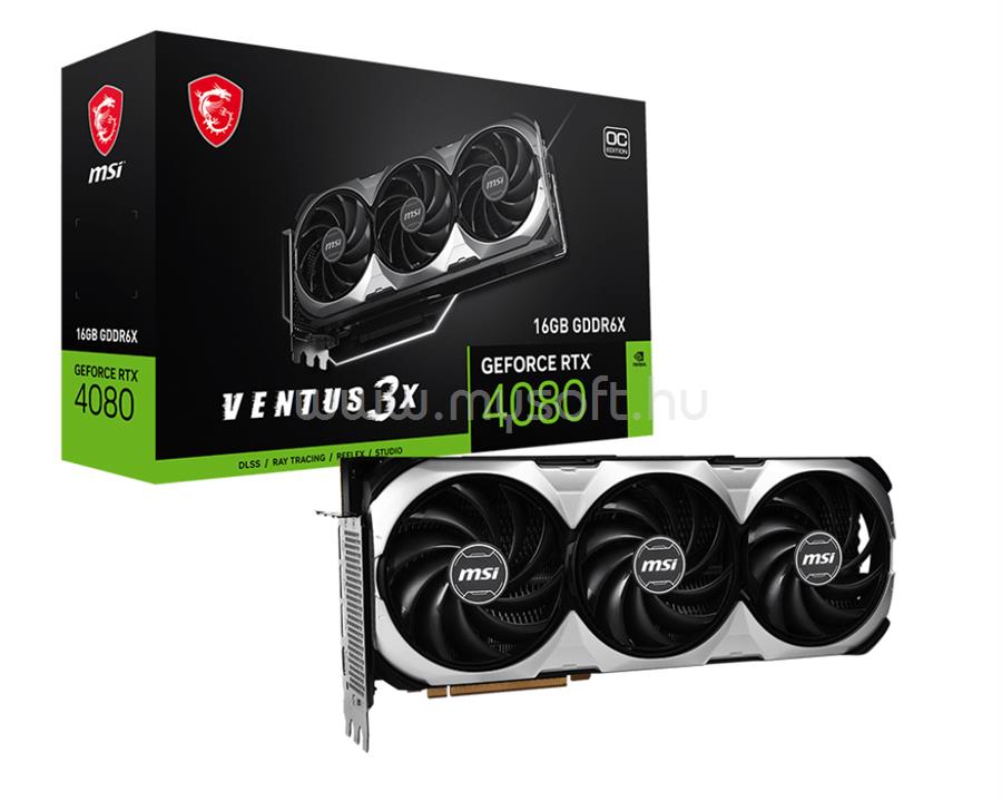 MSI Videokártya nVidia RTX 4080 VENTUS 3X 16GB DDR6X OC