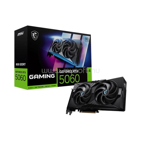 MSI Videokártya PCI-Ex16x nVIDIA RTX 5060 GAMING 8GB DDR7 OC