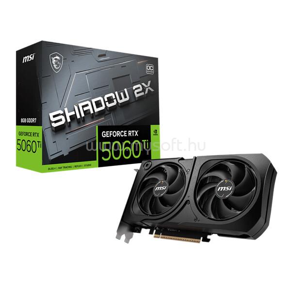 MSI Videokártya PCI-Ex16x nVIDIA RTX 5060 Ti SHADOW 2X PLUS 8GB DDR7 OC BULK