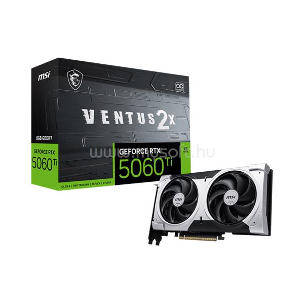 MSI Videokártya PCI-Ex16x nVIDIA RTX 5060 Ti VENTUS 2X PLUS 8GB DDR7 OC
