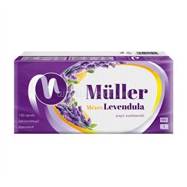 MÜLLER Papírzsebkendő 3 rétegű 100 db/csomag mézes levendula MÜLLER_49278 small