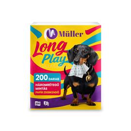 MÜLLER Papírzsebkendő 3 rétegű 200 darab/csomag tacskó mintás MÜLLER_R_70823 small