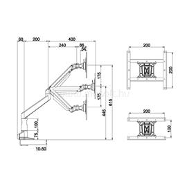 MULTIBRACKETS 7350073737093, VESA Gas Lift XL Single Black, 15