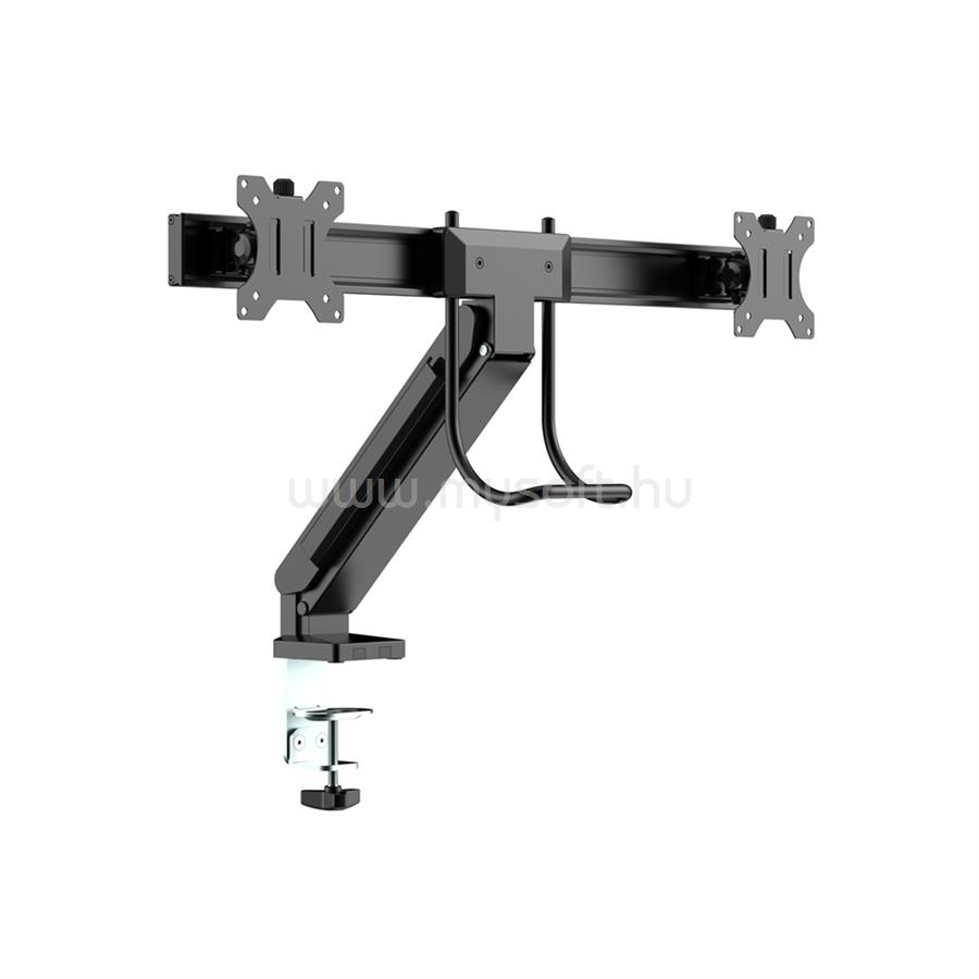 MULTIBRACKETS asztali konzol (2 képernyős), M Deskmount Slim Basic Dual (17-27", max.VESA: 200x200 mm, 6 kg)