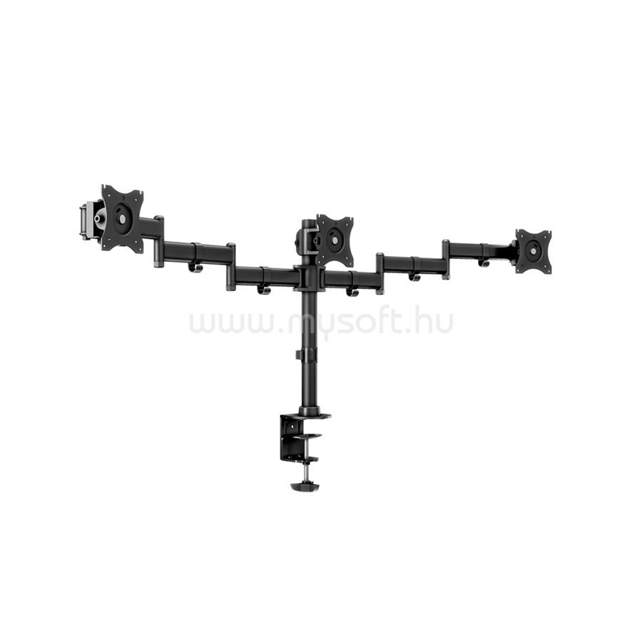 MULTIBRACKETS asztali konzol (3 képernyős rögzítőkar), M Deskmount Basic Triple (15-27", max.VESA: 100x100 mm, 8 kg)