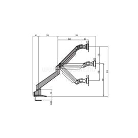 MULTIBRACKETS asztali konzol, M VESA Gas Lift Arm Single Black HD 7350073732449 small