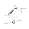MULTIBRACKETS Asztali konzol, M VESA Gas Lift Arm Single Silver HD (15-34