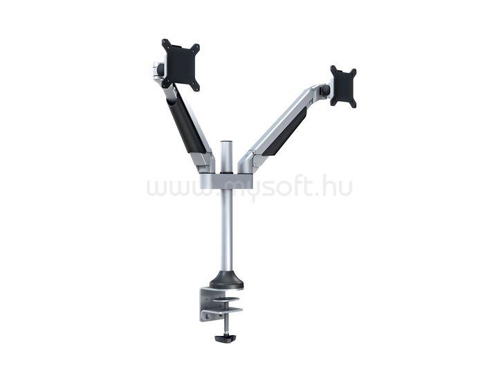 MULTIBRACKETS asztali rögzítő Gas Lift Dual, dönthető, forgatható 15-32", ezüst